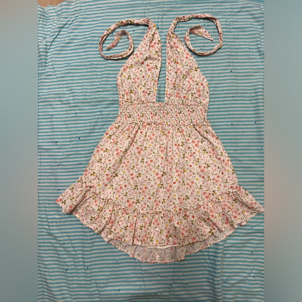 Aerie halter floral dress